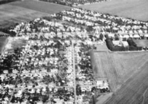 Die Sargstedter Siedlung, errichtet 1935 vorwiegend von der Kleinsiedlungsgenossenschaft