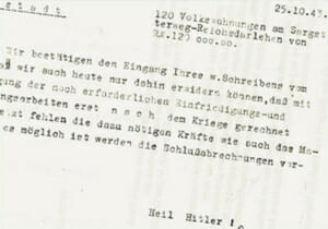 Ein Befehl Adolf Hitlers aus dem Jahre 1943